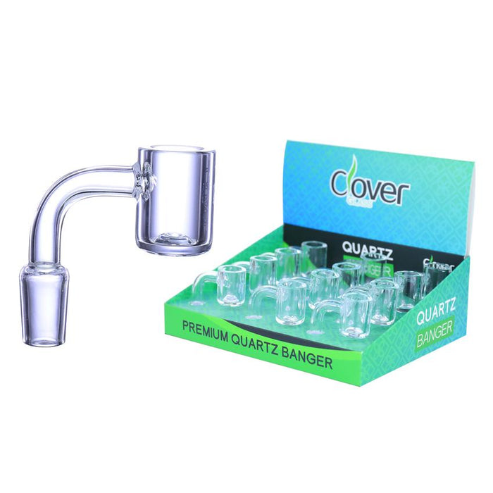 Clover 14mm 90 Degree Quartz Banger (12 Count Display)-banger
