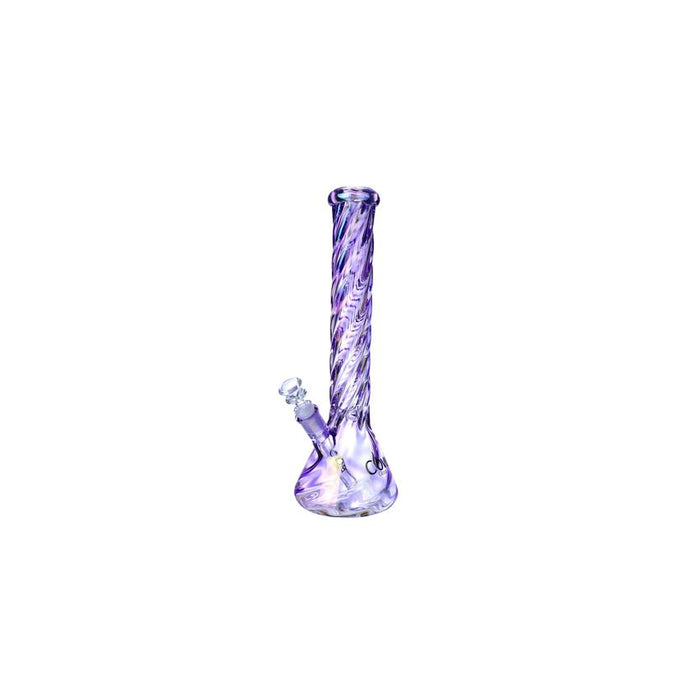 Clover 15" 7mm Swirl Waterpipe - Colors May Vary - (1 Count)-Glass Water Pipes