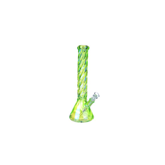 Clover 15" 7mm Swirl Waterpipe - Colors May Vary - (1 Count)-Glass Water Pipes