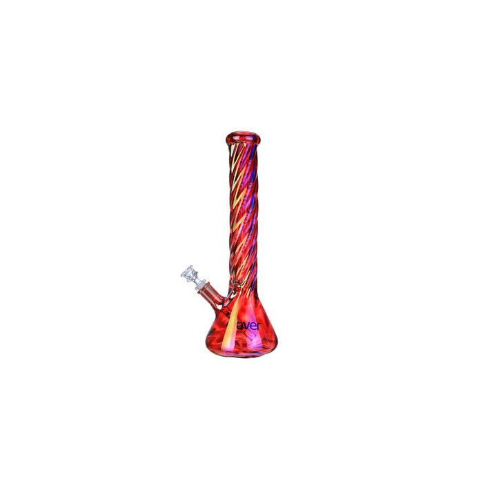Clover 15" 7mm Swirl Waterpipe - Colors May Vary - (1 Count)-Glass Water Pipes
