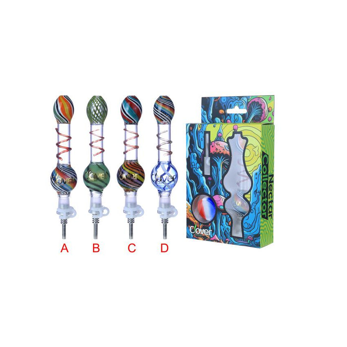 CLOVER 5" Swirled Dab Straw - Colors May Vary - (1 Count)-Dab Tools