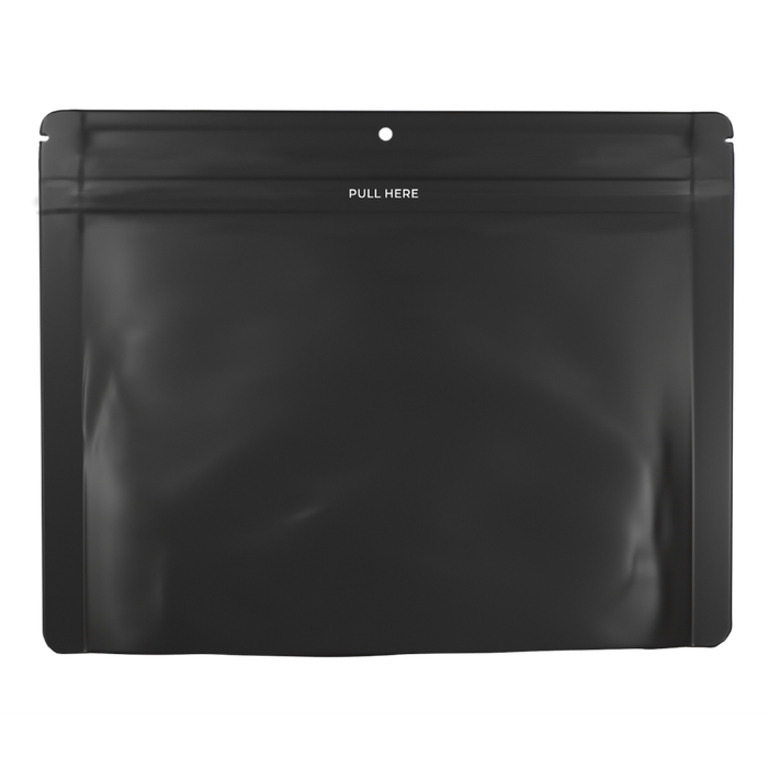 Clutch N Pull 9" Tall x 11.9" Wide Mylar Exit Bag - Child Resistant Pending - Opaque Black or White (300 Count)-Mylar Smell Proof Bags