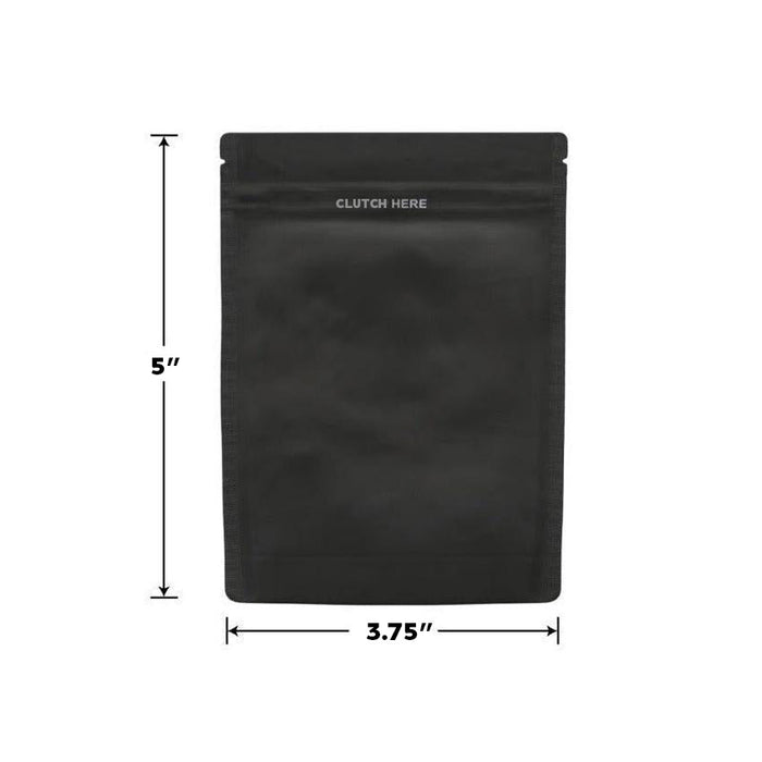 Clutch N Pull Mylar Bag - 1/8 Oz or 1 Gram - Child Resistant - Opaque Black or White - (1000 to 50,000 Count)-Mylar Smell Proof Bags
