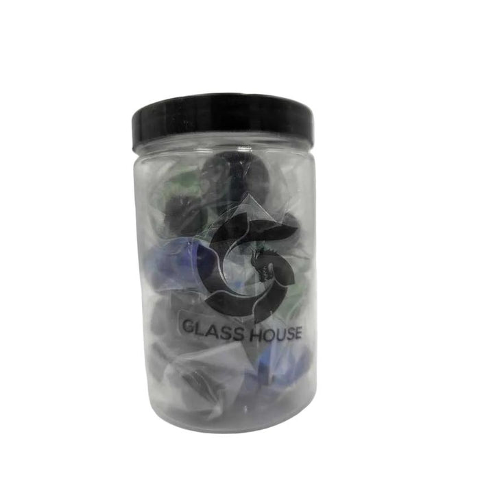 Cobalt Terp Ball pearl capsule Kit - 3 Piece Set - Color May Vary - (12 Count Jar)-Concentrate Containers and Accessories-MJ Wholesale