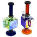 Color Glass Square Bowl Hand Pipe - Design May Vary - (1 Count)-Hand Glass, Rigs, & Bubblers
