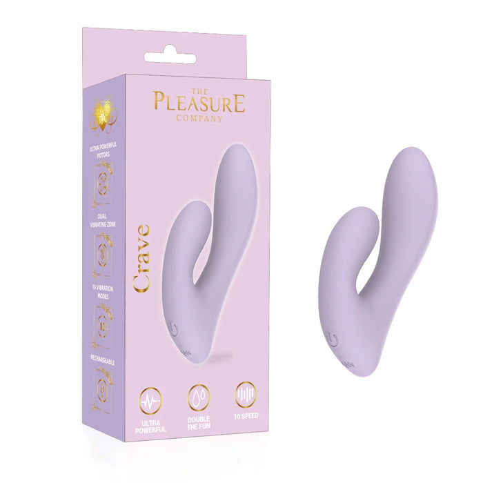 Crave Liquid Curved Vibe - Lavender-Multi-Functional, Rabbit