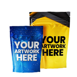 Custom Mylar Bags Max Bag 2 to 4 oz - (9.5"W x 7"H x 3.5"G)-Custom Print Stickers