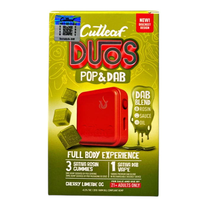 Cutleaf Duos THCA Pop and Dab - (6 Count Displays)-CBD Disposable Vape