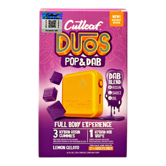 Cutleaf Duos THCA Pop and Dab - (6 Count Displays)-CBD Disposable Vape