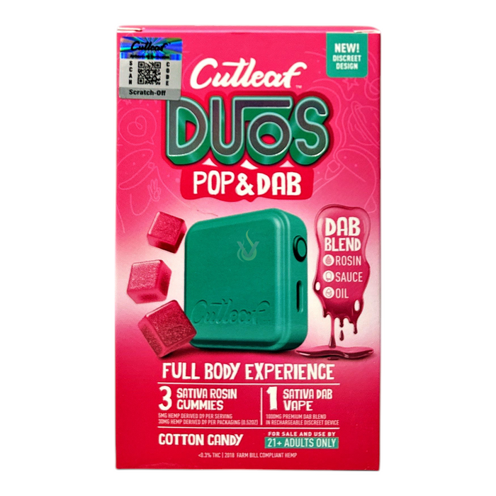 Cutleaf Duos THCA Pop and Dab - (6 Count Displays)-CBD Disposable Vape