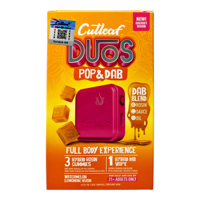Cutleaf Duos THCA Pop and Dab - (6 Count Displays)-CBD Disposable Vape