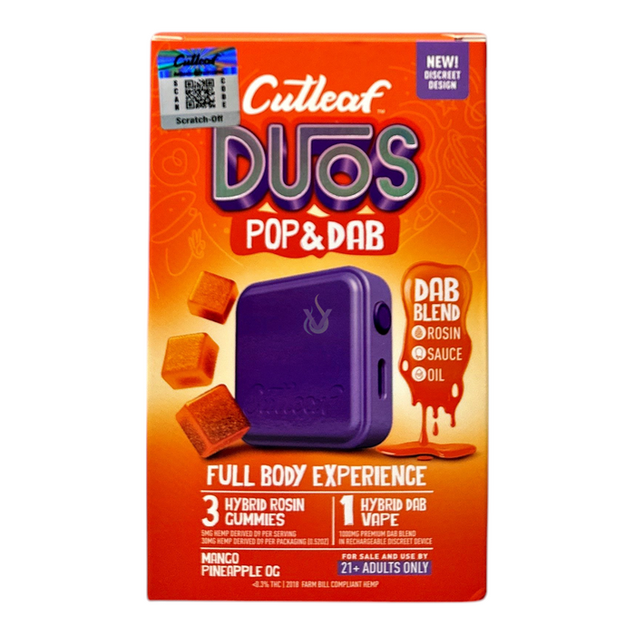 Cutleaf Duos THCA Pop and Dab - (6 Count Displays)-CBD Disposable Vape