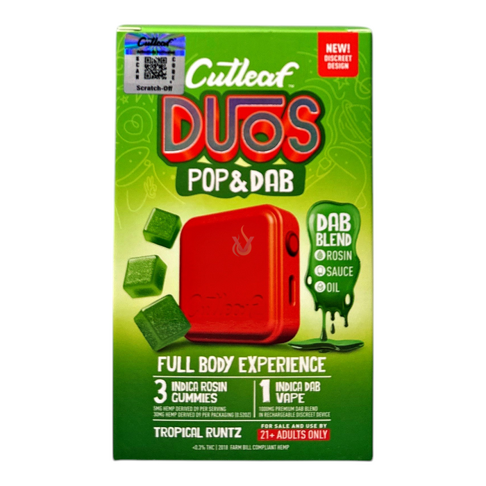 Cutleaf Duos THCA Pop and Dab - (6 Count Displays)-CBD Disposable Vape