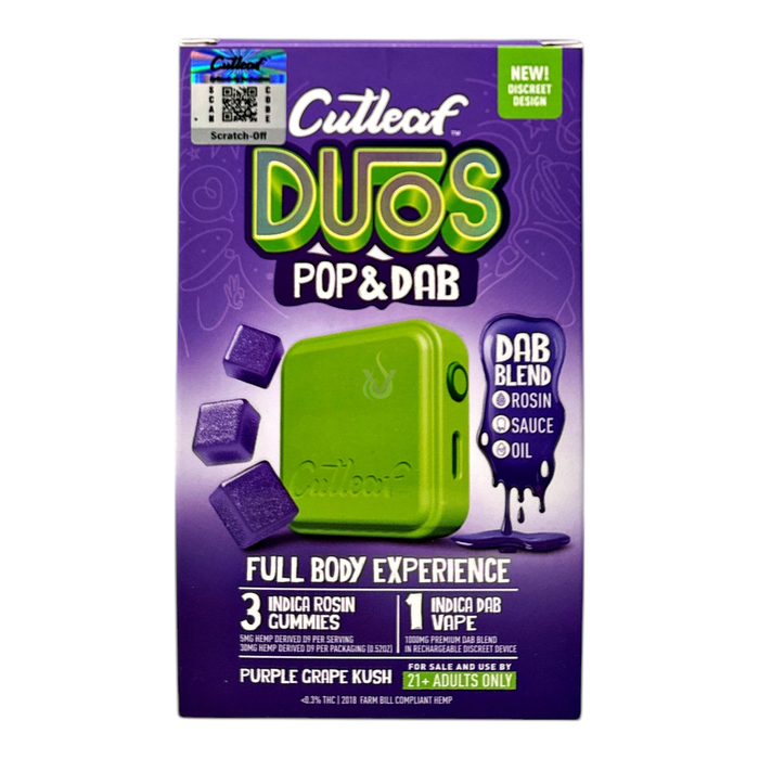 Cutleaf Duos THCA Pop and Dab - (6 Count Displays)-CBD Disposable Vape