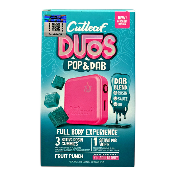 Cutleaf Duos THCA Pop and Dab - (6 Count Displays)-CBD Disposable Vape