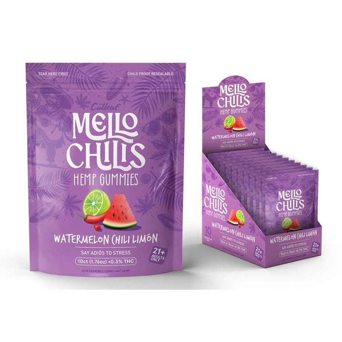 Cutleaf Mello Chilis Hemp THC-A Gummies - (10 Count Displays)-CBD Edible