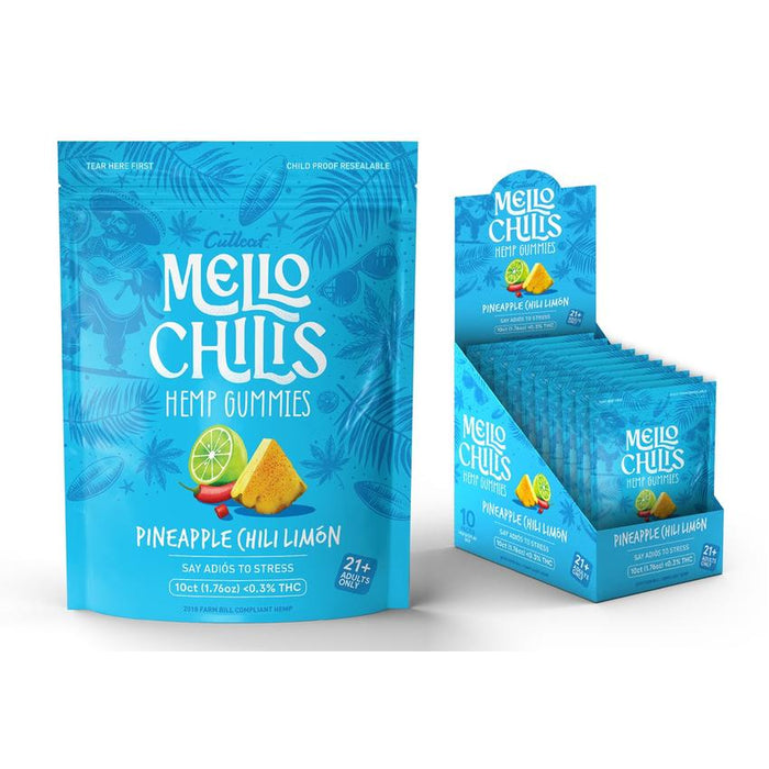 Cutleaf Mello Chilis Hemp THC-A Gummies - (10 Count Displays)-CBD Edible