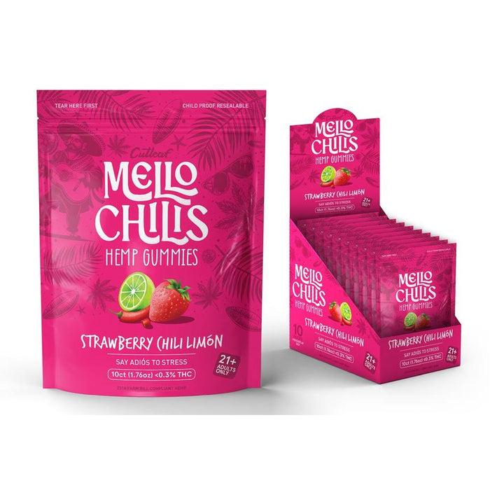 Cutleaf Mello Chilis Hemp THC-A Gummies - (10 Count Displays)-CBD Edible