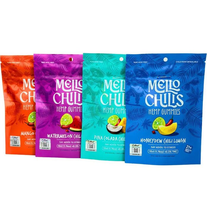 Cutleaf Mello Chilis Hemp THC-A Gummies - (10 Count Displays)-CBD Edible