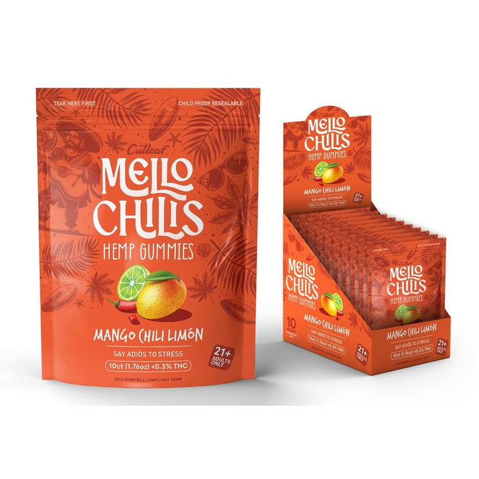 Cutleaf Mello Chilis Hemp THC-A Gummies - (10 Count Displays)-CBD Edible