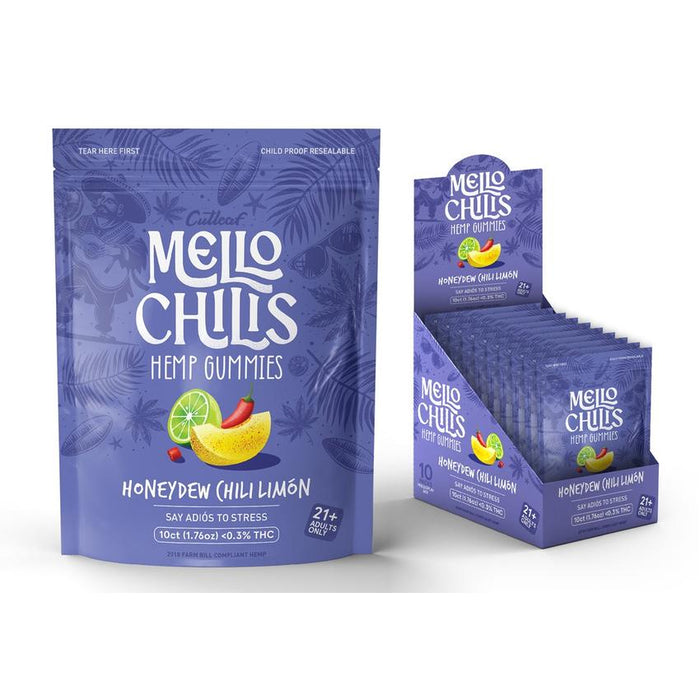 Cutleaf Mello Chilis Hemp THC-A Gummies - (10 Count Displays)-CBD Edible