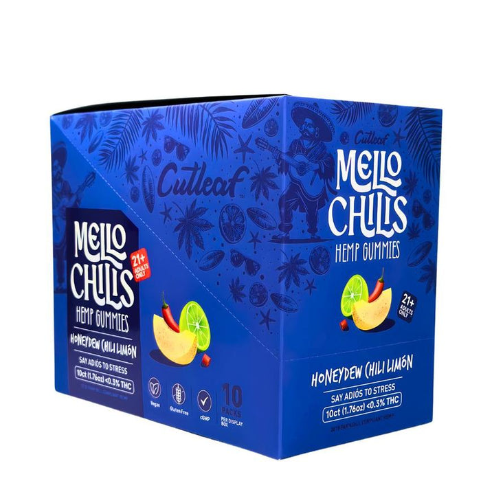 Cutleaf Mello Chilis Hemp THC-A Gummies - (10 Count Displays)-CBD Edible