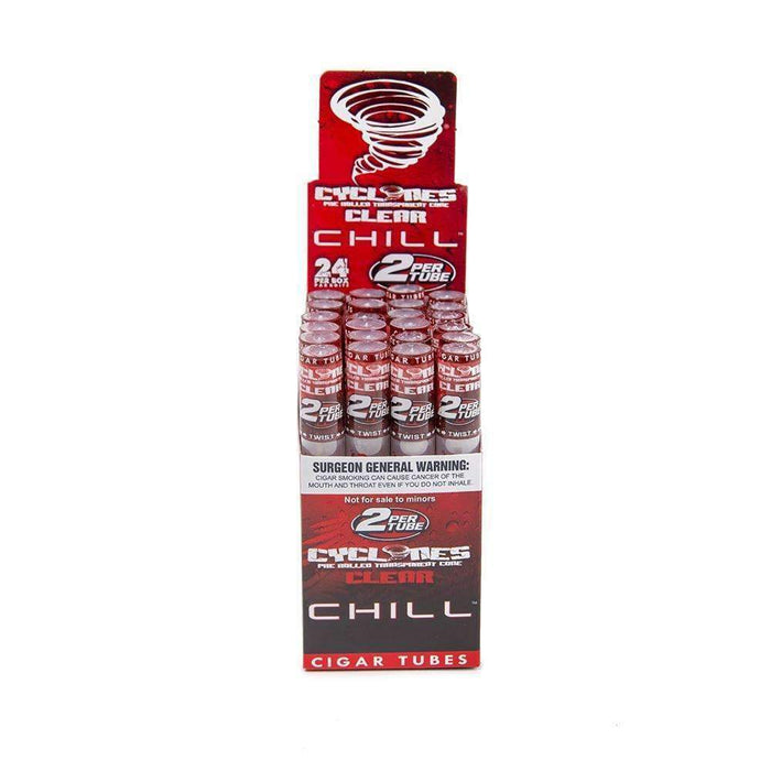 Cyclones Clear Red Chill Cones - (24 Count Display)-Papers and Cones