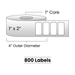 Direct Thermal Labels - Metrc Label - 1" x 2" - 1" Core / 4" Outer Diameter - (800 Labels Per Roll)-Stock Labels