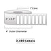 Direct Thermal Labels - Metrc Label - 2" x 0.5" - 1" Core / 4" Outer Diameter - (2,480 Labels Per Roll)-Stock Labels
