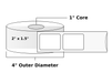Direct Thermal Labels - Metrc Label - 2" x 1.5" - 1" Core / 4" Outer Diameter - (950 Labels Per Roll)-Stock Labels