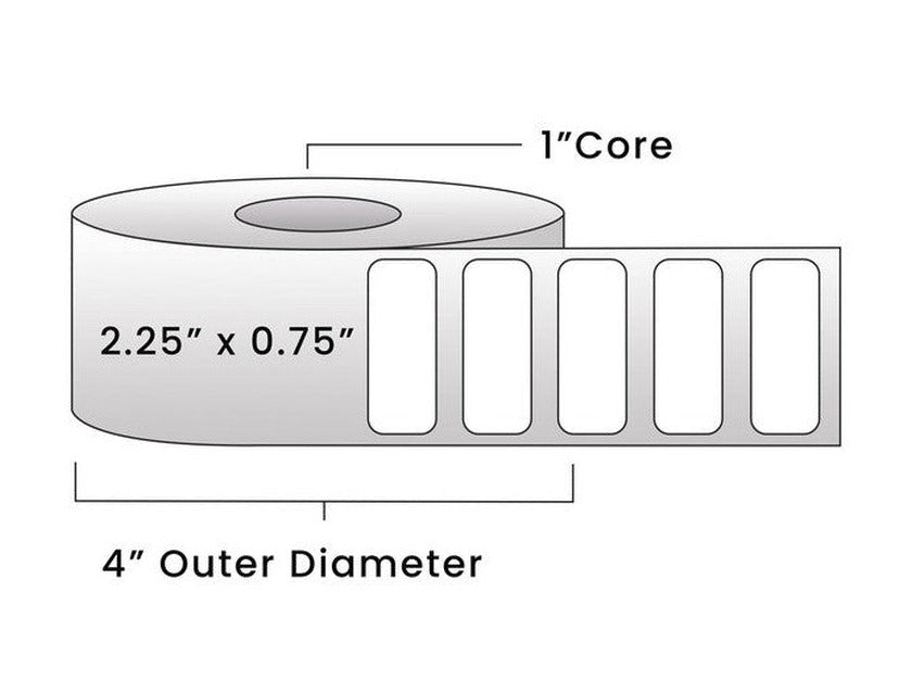 Direct Thermal Labels - Metrc Label - 2.25" x 0.75" - 1" Core / 4" Outer Diameter - (1,670 Labels Per Roll)-Stock Labels