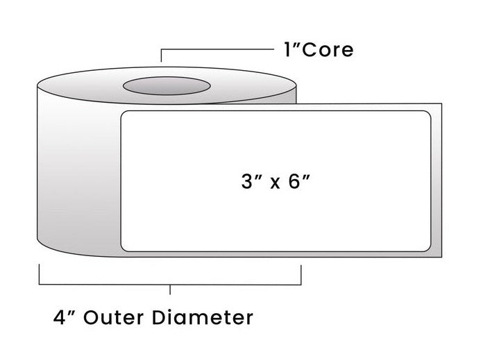 Direct Thermal Labels - Metrc Label - 3" x 6" - 1" Core / 4" Outer Diameter - (270 Labels Per Roll)-Stock Labels