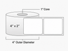 Direct Thermal Labels - Metrc Label - 4" x 2" - 1" Core / 4" Outer Diameter - (740 Labels Per Roll)-Stock Labels