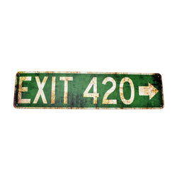 Distributor Special: Metal Street Sign 16" x 4" - Various Designs - (1 Count)-Rolling Trays and Accessories