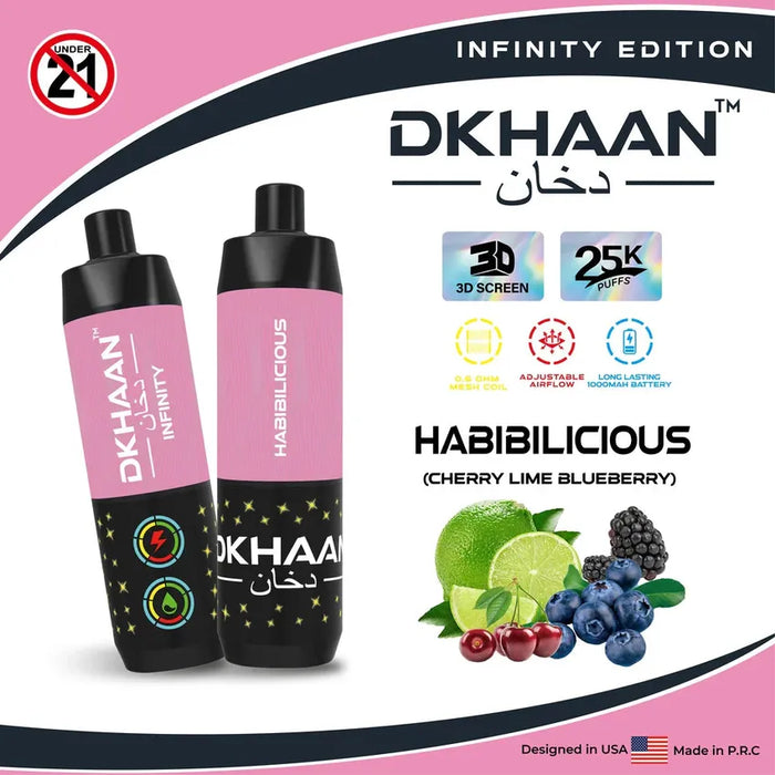 Hyppe Infinity Vape Flavors Dkhaan Infinity Edition 25K Puffs Hyppe Infinity Vape Flavors Dkhaan Infinity Edition 25K Puffs