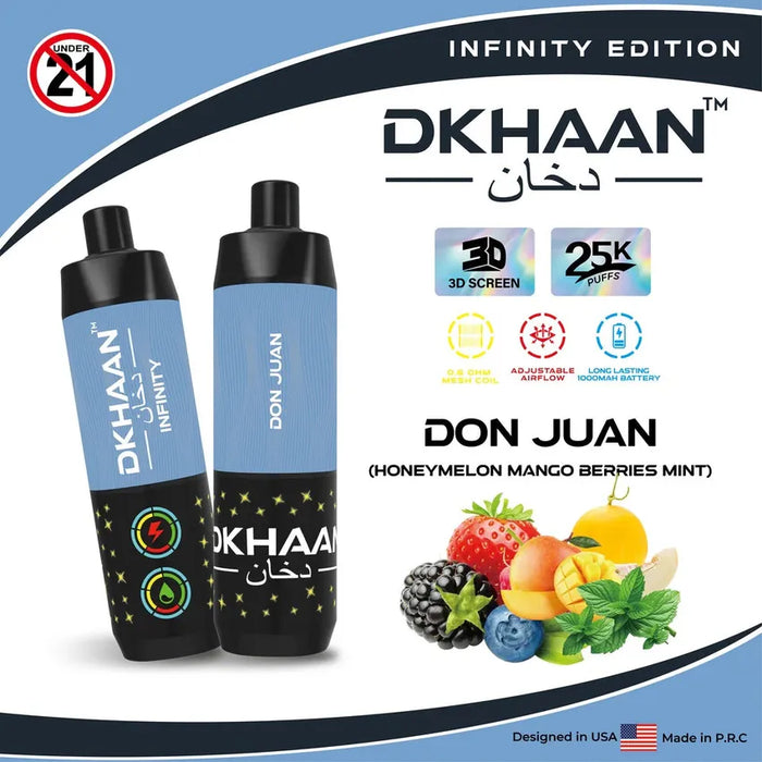 Dkhaan Infinity Edition 25K Puffs - (5 Count Displays) MJ Wholesale Dkhaan Infinity Edition 25K Puffs - (5 Count Displays) MJ Wholesale
