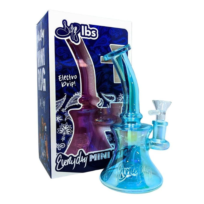 Dogg Lbs 5″ Assorted Electro Plated Water Pipe w/ 14mm Bowl (1 Count)-Glass Water Pipes