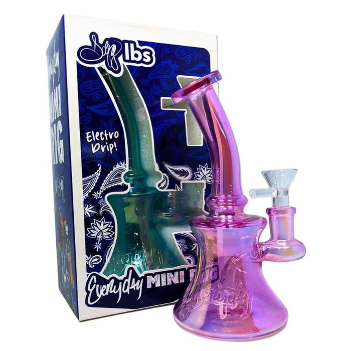 Dogg Lbs 5″ Assorted Electro Plated Water Pipe w/ 14mm Bowl (1 Count)-Glass Water Pipes