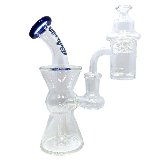 Dogg Lbs Everyday 6″ Assorted Mini Rig Hourglass Water Pipe Box Set w/ Banger & Carb (1 Count)-Glass Water Pipes
