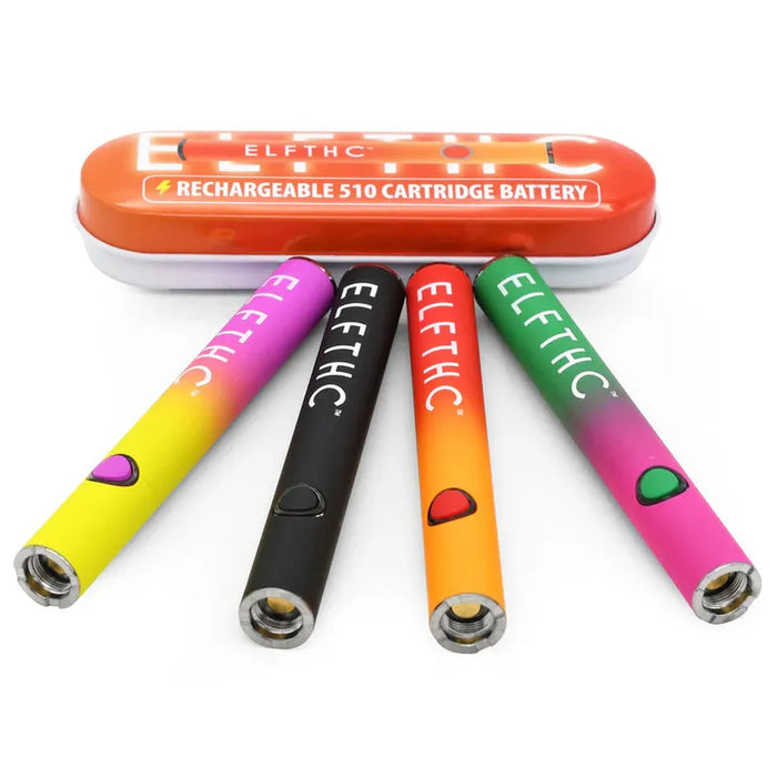 ELF Hardware 510 Thread Rechargeable Battery - Various Colors - (10 Count Display)-Vaporizers, E-Cigs, and Batteries