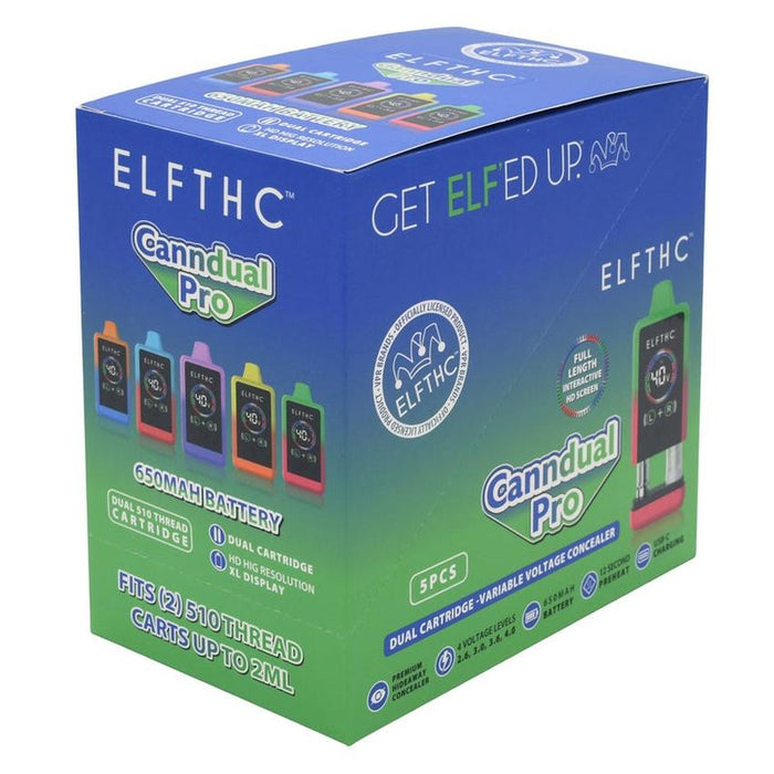 ELF Hardware Dual 510 Thread Battery Display - Canndual POP - (5 Count Display)-Vaporizers, E-Cigs, and Batteries