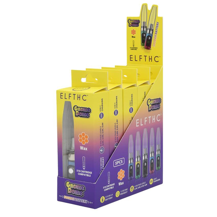 ELF Hardware Gnome Dome Mini Vape Rig For Dabs - POP 5 Assorted Colors Per Display - (5 Count Display)-Vaporizers, E-Cigs, and Batteries