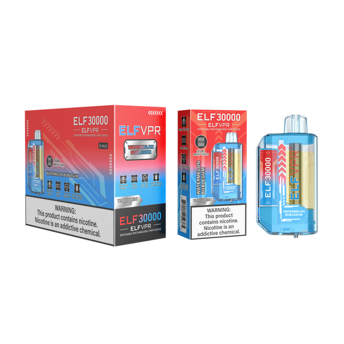 ELF VPR 30k Disposable Vape - Various Flavors - (5 Count Displays) MJ Wholesale ELF VPR 30k Disposable Vape - Various Flavors - (5 Count Displays) MJ Wholesale