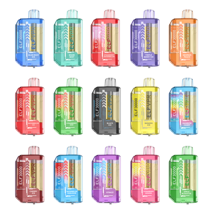 ELF VPR 30k Disposable Vape - Various Flavors - (5 Count Displays) MJ Wholesale ELF VPR 30k Disposable Vape - Various Flavors - (5 Count Displays) MJ Wholesale
