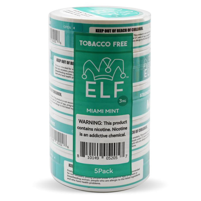 Elf VPR Nicotine Pouches - 20 Pouches Per Pack - Various Flavors - (5 Count)-Dietary Supplements