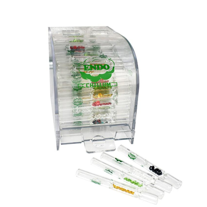 Endo Chillums With Acrylic Display - (100 Count Display)-Hand Pipes, Rigs, & Bubblers