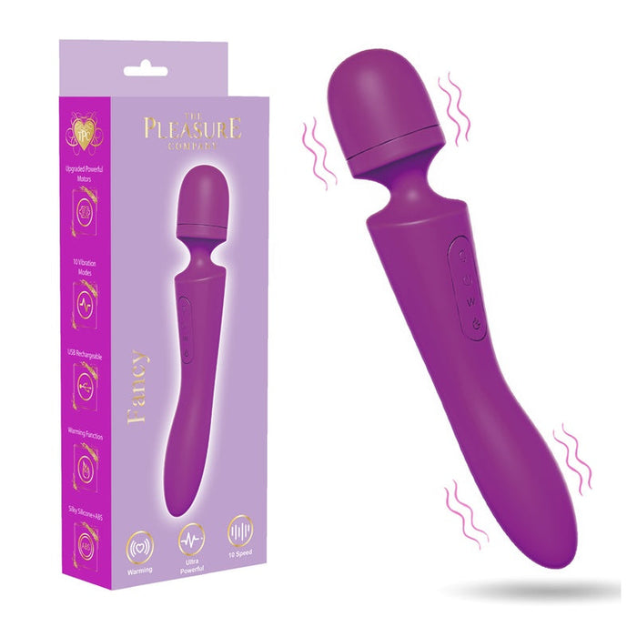 Fancy Warming Vibrating Wand - Purple-Power Wand, G-Spot