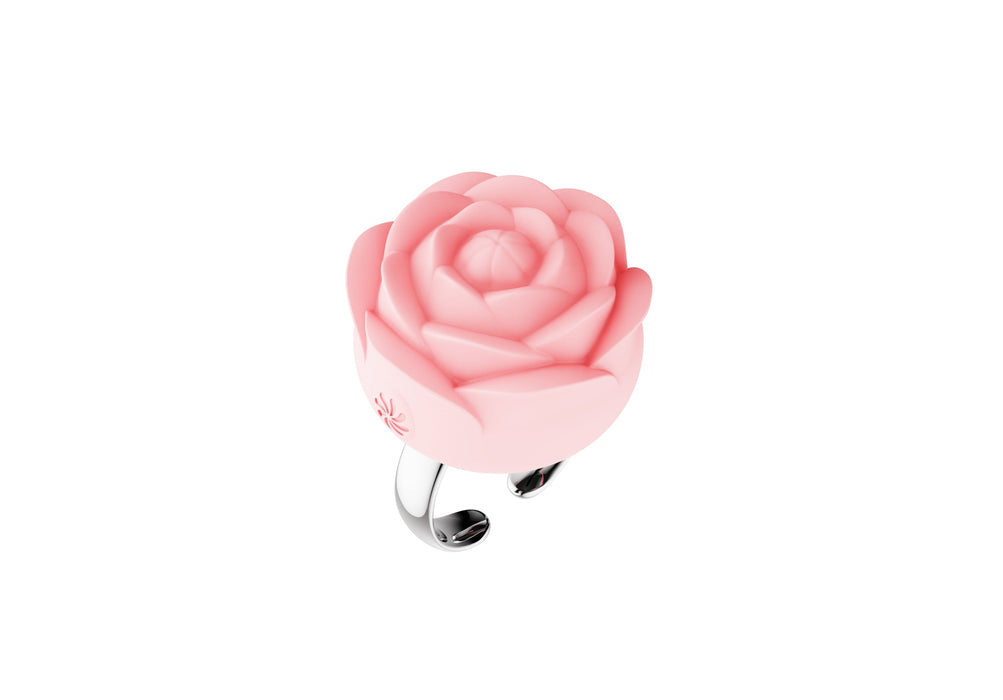 Fiore Vibrating Rose Ring - Pink-Vibrators