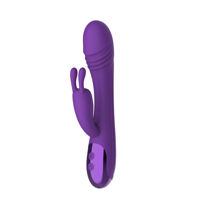 Geneva Liquid Silicone Rabbit Vibe - Purple-Multi-Functional, Rabbit