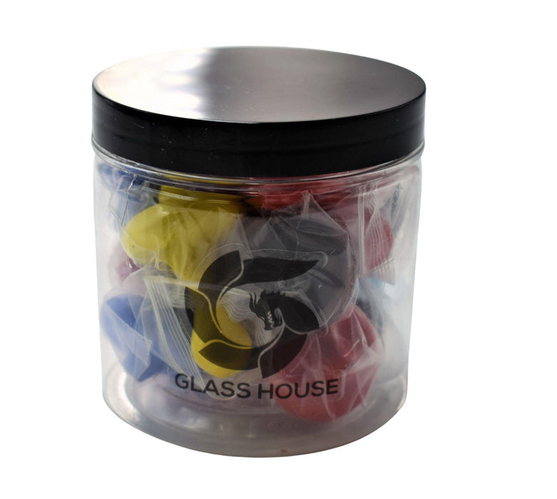 Glass House Carb Caps - Color May Vary - (12 Count)-Hand Pipes, Rigs, & Bubblers